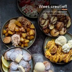 Ocina Poffertjespan– 19 Poffertjes – Poffertjesmaker – Poffertjespan Inductie – Poffertjespan Electrisch – Gietijzeren Pan – Inclusief Warmtebestendige Handvaten– Gratis Receptenboek -Keuken Pot Winkel 1198x1200 26