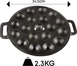 YUGN BLACK Poffertjespan Poffertjesmaker 6 Delige Set - 19 Poffertjes Incl Doseerfles Kwast Poffertjesvork Siliconen Ovenwanten - Platte Onderkant Poffertjespan Inductie Poffertjespan Elektrisch - Cadeau Tip -Keuken Pot Winkel 1200x1023 2