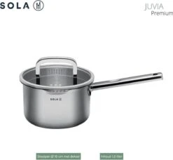 Sola Pannenset Juvia - 4 Delig - Ø 16,16,18,20 Cm - Zilver - RVS - Sandwichbodem -Keuken Pot Winkel 1200x1110 1