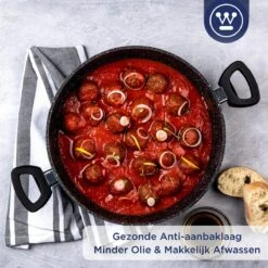 Westinghouse Hapjespan Inductie - Ø 32 Cm - Zwart Marmer - Met Deksel -Keuken Pot Winkel 1200x1200 1360