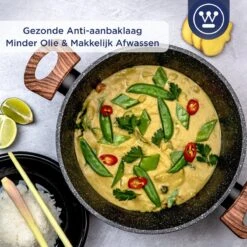 Westinghouse Kookpan/Braadpan Inductie - Ø 24 Cm - Zwart Marmer - Speciale Editie -Keuken Pot Winkel 1200x1200 16