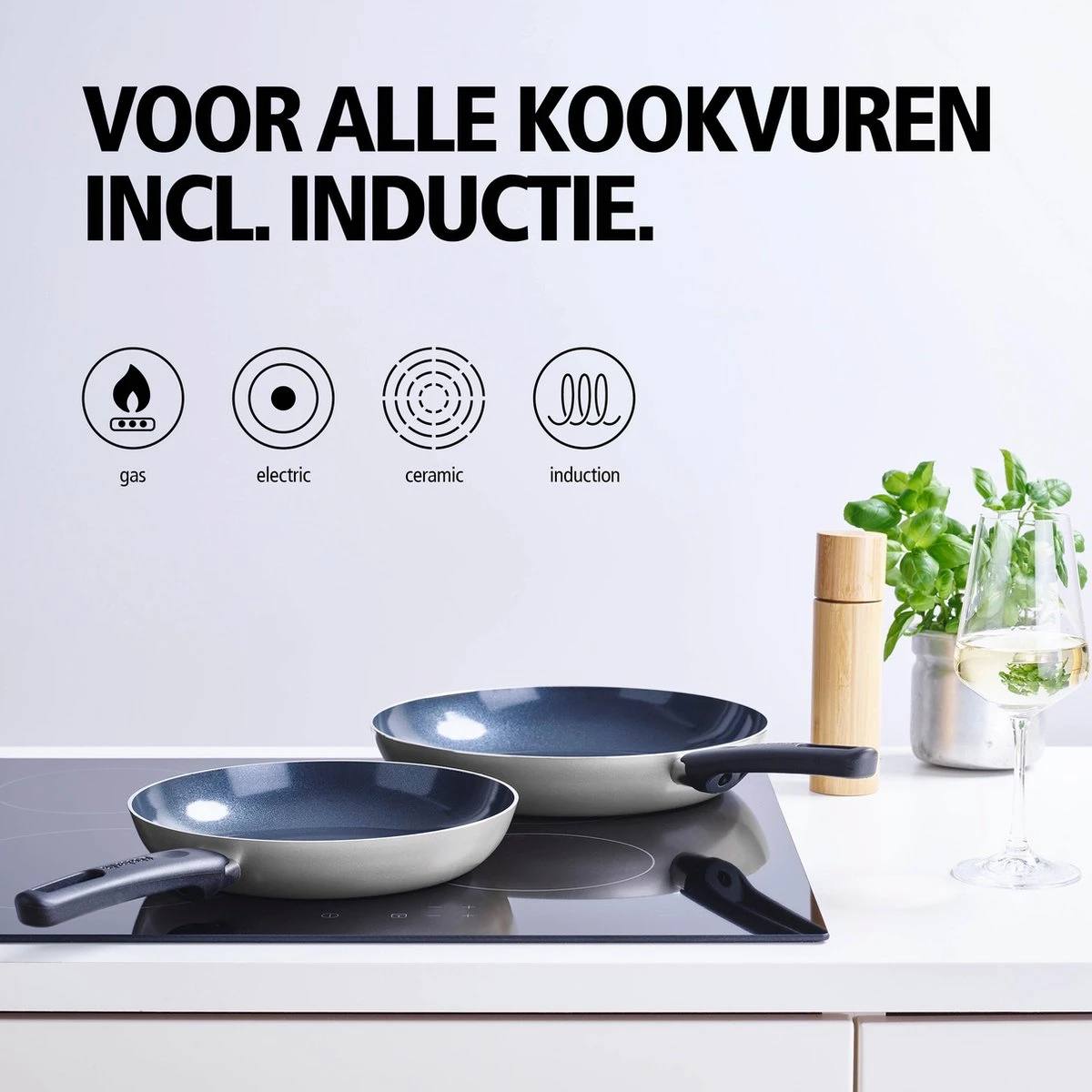 BRABANTIA INDU+ Koekenpan - Keramische Antiaanbaklaag - Ø 20 Cm - Inductie - Pfas Vrij 6 BRABANTIA INDU+ Koekenpan - Keramische Antiaanbaklaag - Ø 20 Cm - Inductie - Pfas Vrij - Afbeelding 6