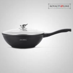 Royalty Line Marble Coating Wok - Met Glazen Deksel - Zwart - 30 Cm 9 Royalty Line Marble Coating Wok - Met Glazen Deksel - Zwart - 30 Cm -Keuken Pot Winkel 1200x1200 846
