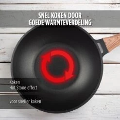 Rosmarino Black Line - Wokpan - Ø30cm - 100% PFAS & PFOA Vrij - Gegoten Aluminium - Non-stick Minerale Coating - Ergonomische Handgreep - Geschikt Voor Alle Warmtebronnen & Vaatwasser -Keuken Pot Winkel 1200x1200 936