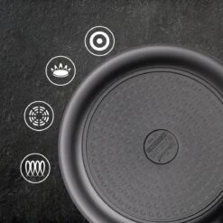 Rosmarino Black Line - Wokpan - Ø30cm - 100% PFAS & PFOA Vrij - Gegoten Aluminium - Non-stick Minerale Coating - Ergonomische Handgreep - Geschikt Voor Alle Warmtebronnen & Vaatwasser -Keuken Pot Winkel 1200x1200 938