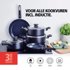 Brabantia Cooking Pleasure Set - 5 Delig - Inductie - Keramische Anti Aanbaklaag - Pfas Vrij -Keuken Pot Winkel 1200x1200 993