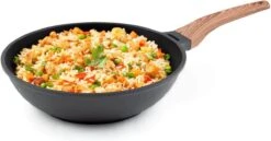 Rosmarino Black Line - Wokpan - Ø30cm - 100% PFAS & PFOA Vrij - Gegoten Aluminium - Non-stick Minerale Coating - Ergonomische Handgreep - Geschikt Voor Alle Warmtebronnen & Vaatwasser -Keuken Pot Winkel 1200x628