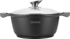 Royalty Line - Marble Soep/braadpan - Met Glazen Deksel Zwart - 20 CM. RL-BS20ML -Keuken Pot Winkel 1200x675 2