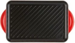 Le Creuset - Gietijzeren Grillplaat - 32x22cm - Kersenrood -Keuken Pot Winkel 1200x685 3