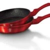 Berlinger Haus 1612 - Set Van 2 Granietpannen - Koekenpan - Rood Metallic - Burgundy Line - 22 En 26 Cm