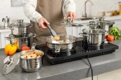 Swiss Pro + Pannenset - 12 Delig - RVS - Roestvrijstalen Kookgerei 18/10 8 Swiss Pro + Pannenset - 12 Delig - RVS - Roestvrijstalen Kookgerei 18/10 -Keuken Pot Winkel 1200x799 2