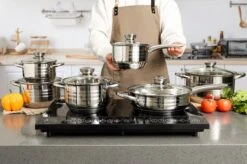 Swiss Pro + Pannenset - 12 Delig - RVS - Roestvrijstalen Kookgerei 18/10 10 Swiss Pro + Pannenset - 12 Delig - RVS - Roestvrijstalen Kookgerei 18/10 -Keuken Pot Winkel 1200x799 4