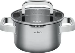 Sola Pannenset Juvia - 4 Delig - Ø 16,16,18,20 Cm - Zilver - RVS - Sandwichbodem -Keuken Pot Winkel 1200x845