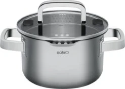 Sola Pannenset Juvia - 4 Delig - Ø 16,16,18,20 Cm - Zilver - RVS - Sandwichbodem -Keuken Pot Winkel 1200x854