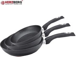 Herzberg HG-FP3: 3-Delige Koekenpan Van Gesmeed Aluminium 20/24/28 - ZILVER -Keuken Pot Winkel 1200x905 2