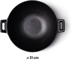 Orange85 Gietijzeren Wokpan - Alle Warmtebronnen - Inductie - Wok - Zwart - 31cm - Gietijzer - Wokpannen -Keuken Pot Winkel 1200x989 1