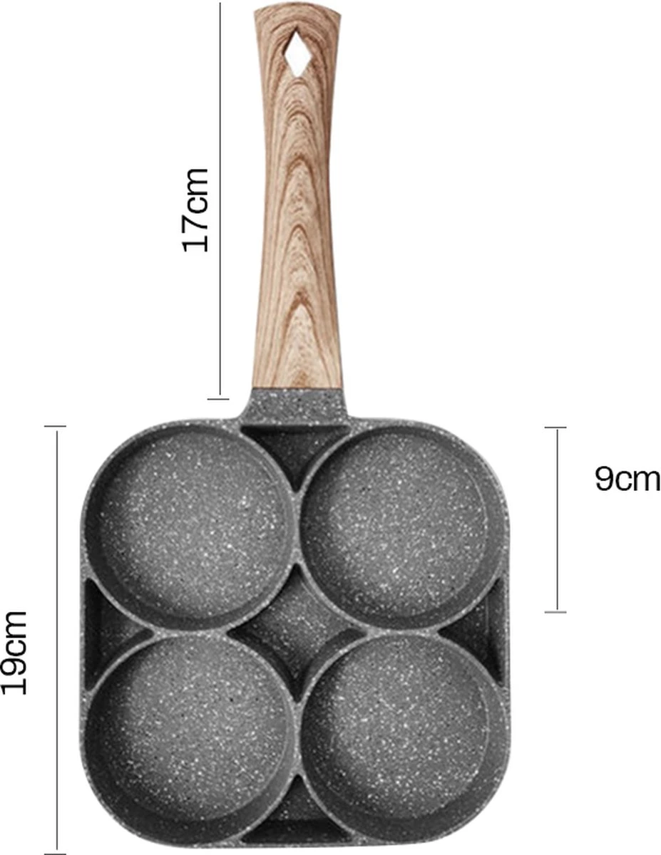 Anti-aanbak Pancake Pan | American Pancake Pan | Omelet Pan | Geschikt Voor Inductie & Alle Warmtebronnen | Eierpan | Omeletmaker | Pancake Maker | Mini Pannenkoekenpan 2 Anti-aanbak Pancake Pan | American Pancake Pan | Omelet Pan | Geschikt Voor Inductie & Alle Warmtebronnen | Eierpan | Omeletmaker | Pancake Maker | Mini Pannenkoekenpan - Afbeelding 2